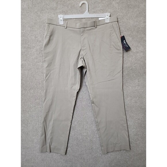 Tommy Hilfiger TH Flex Dress Pants Mens 38x29 Tan Performance Stretch NEW